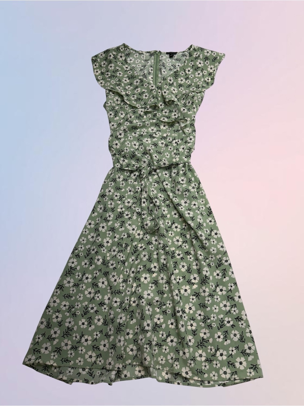 ANN TAYLOR Women’s 12 Green Daisy Dress